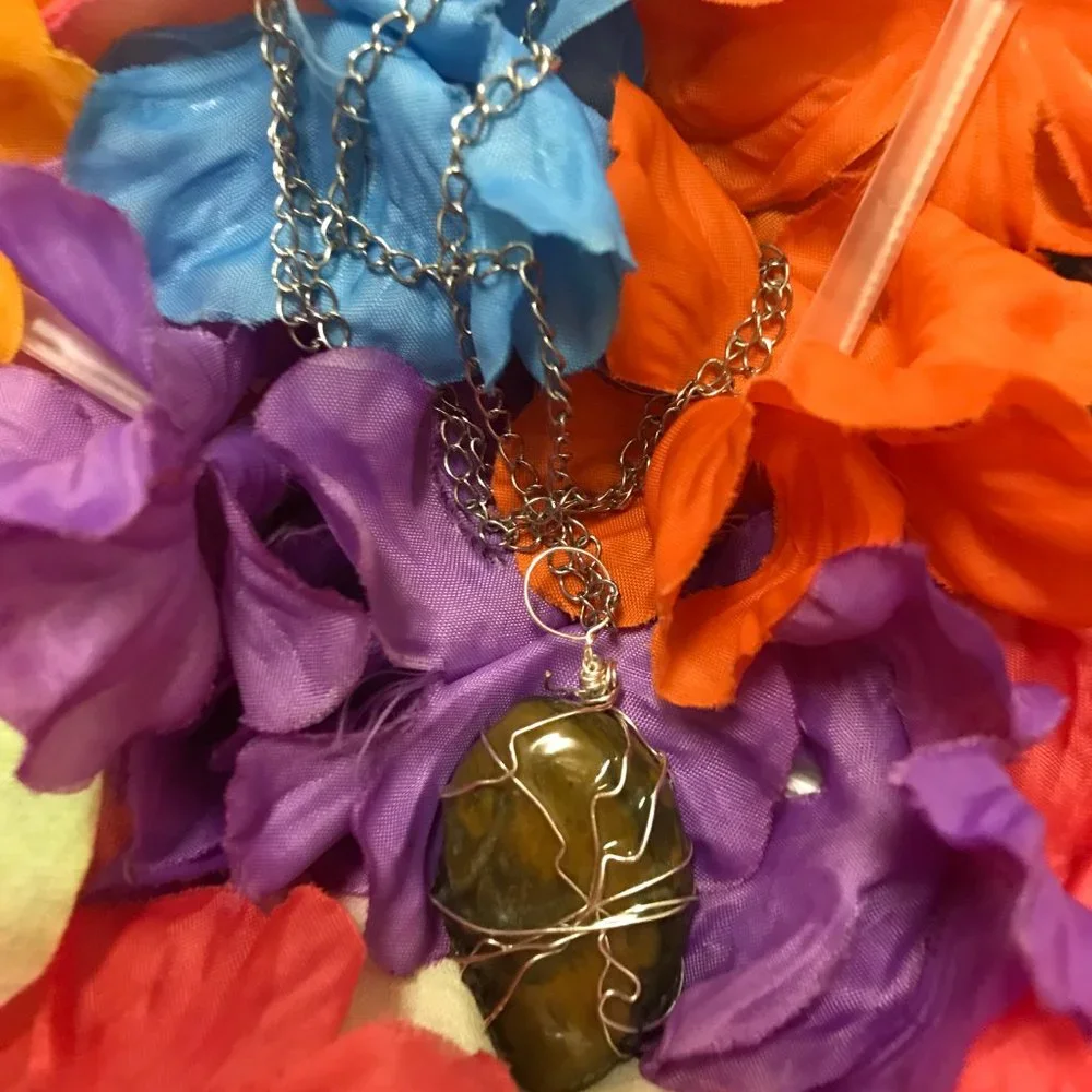 Wire Wrapped Unique Vintage Rare Vintage One of a Kind Handmade Necklace